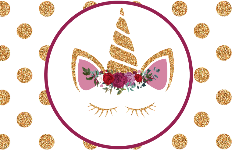 Glitter Unicorn - Unicorn In A Circle (776x518), Png Download