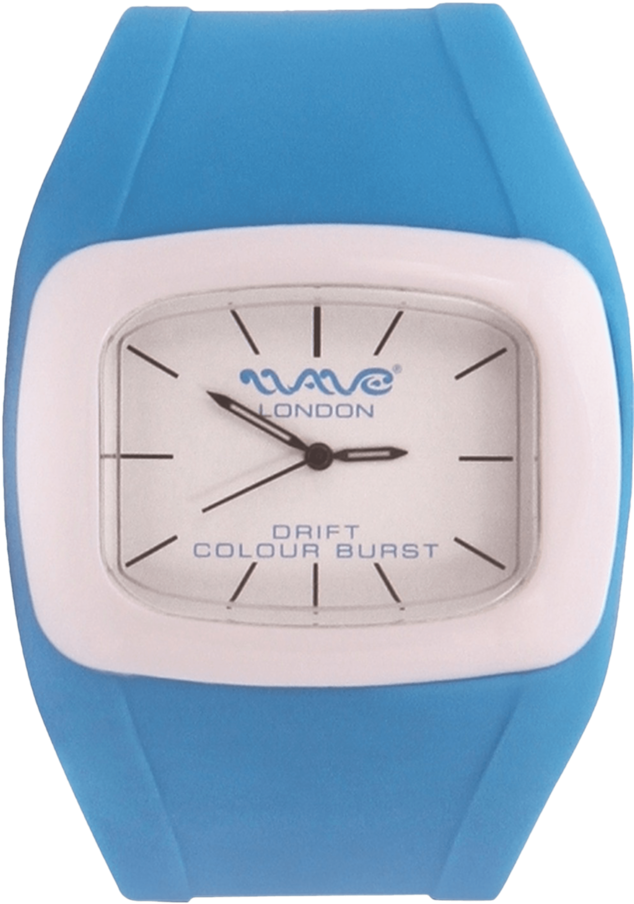 Buy Wave London Drift Colour Burst Cyan & White Unisex - Analog Watch (640x960), Png Download