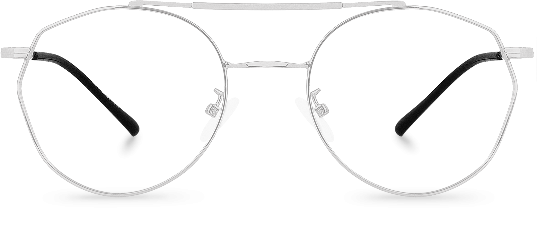 Flames Silver Front View - Shadow (1800x1200), Png Download