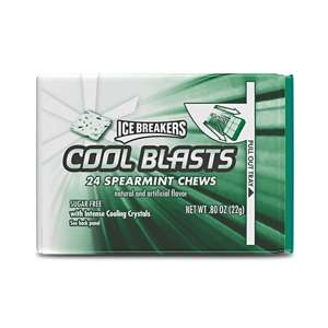 Ice Breakers Cool Blasts Spearmint Chews - Ball (300x300), Png Download