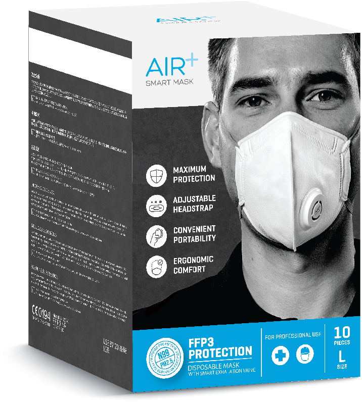 Product Mask Valve2 Small Product Mask Valve Small - Air Smart Mask N95 (822x924), Png Download