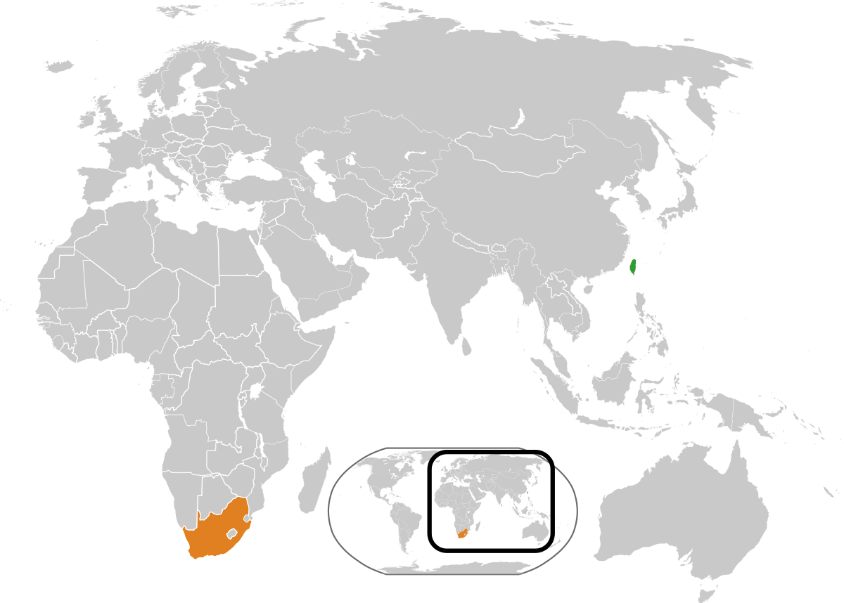 South Africa Taiwan Relations - North Korea And United Kingdom (1200x858), Png Download