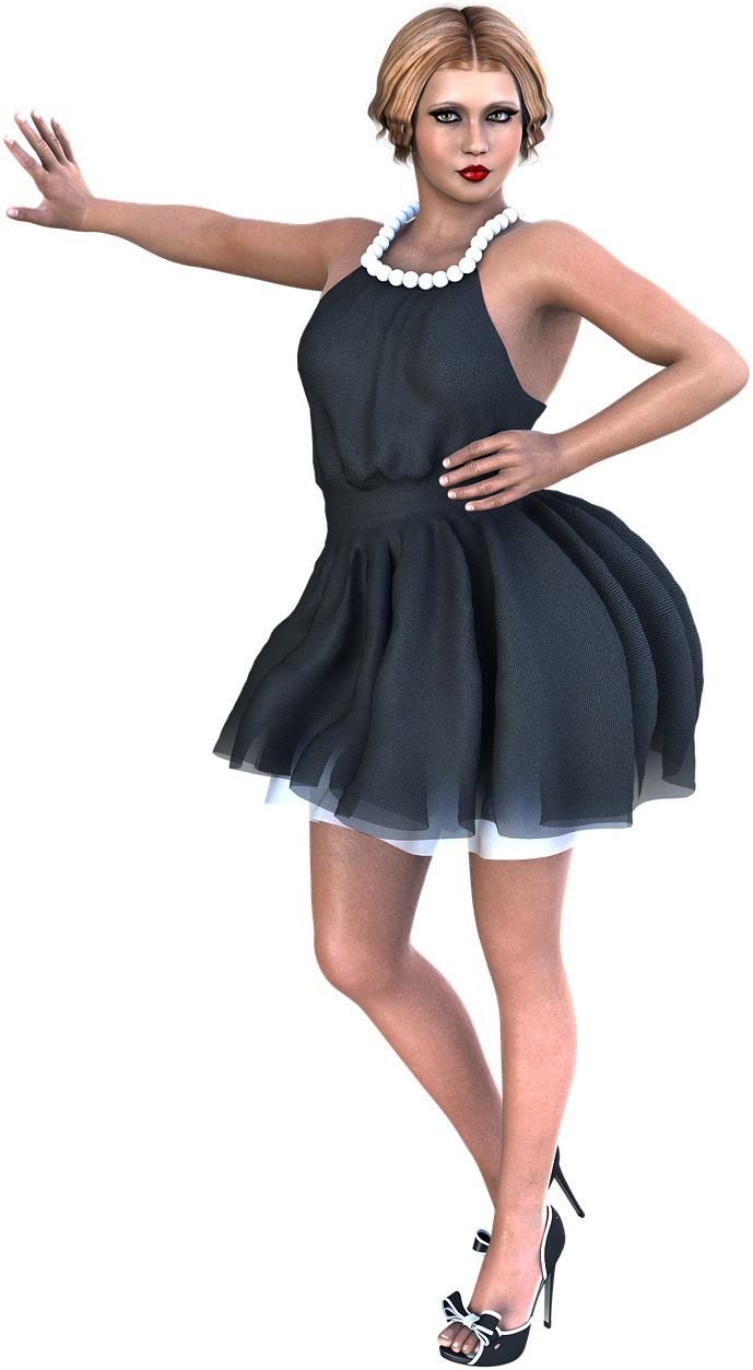 Woman In Dress Png (1077x1280), Png Download