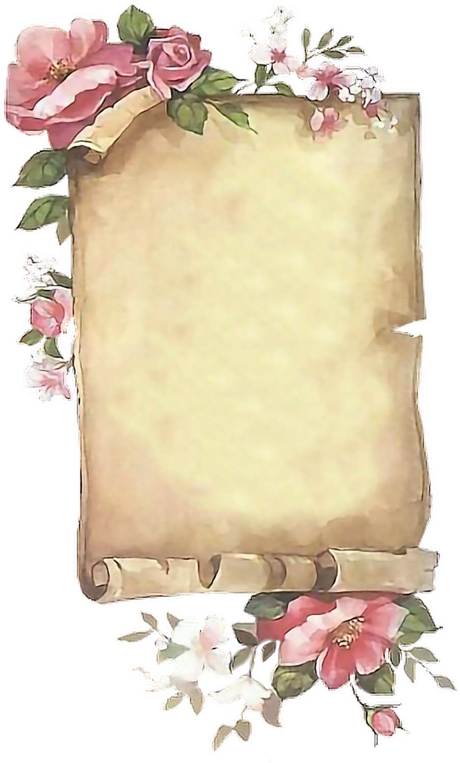 Pergaminho Sticker - Cute Vintage Frame Png (1024x1524), Png Download