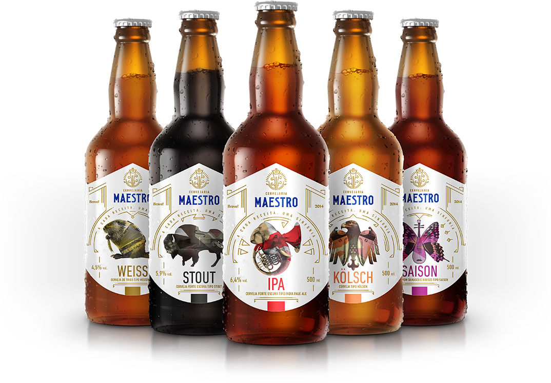 Cervejaria Maestro - Beer Bottle (1074x747), Png Download