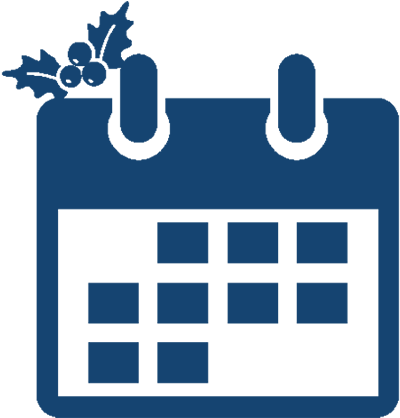 Holiday Collection Days And Facility Closings - Calendar Clipart Blue And White (600x600), Png Download