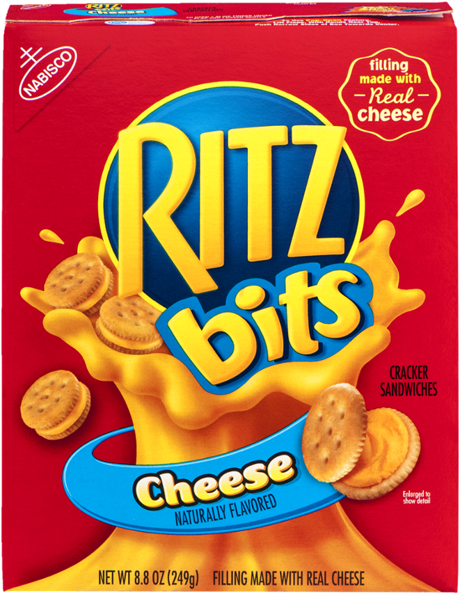 Nabisco Ritz Bitz Sandwich Crackers W Cheese - Ritz Crackers (1000x1000), Png Download