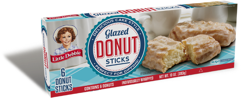 All Donuts - Little Debbie Glazed Donut Sticks (858x429), Png Download