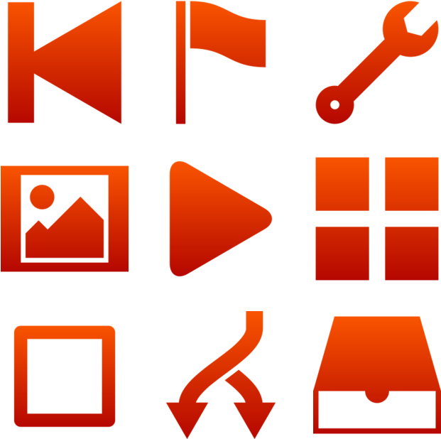 Raphael Icon In Style Simple Red Gradient (660x660), Png Download