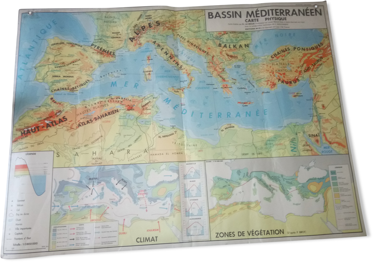 Map Mural School Geography Basin Mediterranean Middle Atlas Full Size Png Download Seekpng