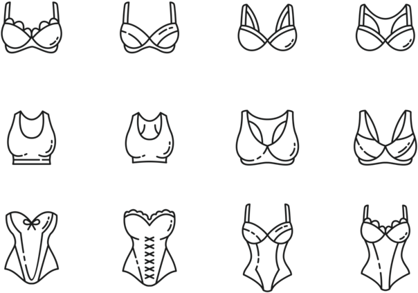 Bustier Icons Vector - Corset Png Icon (700x490), Png Download