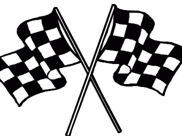 Finish Line Clipart Flag - Cartoon Checkered Flag (640x480), Png Download