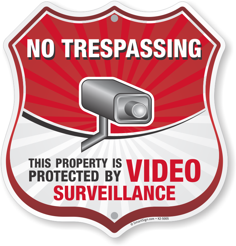 No Trespassing Shield Sign - Signs (768x800), Png Download