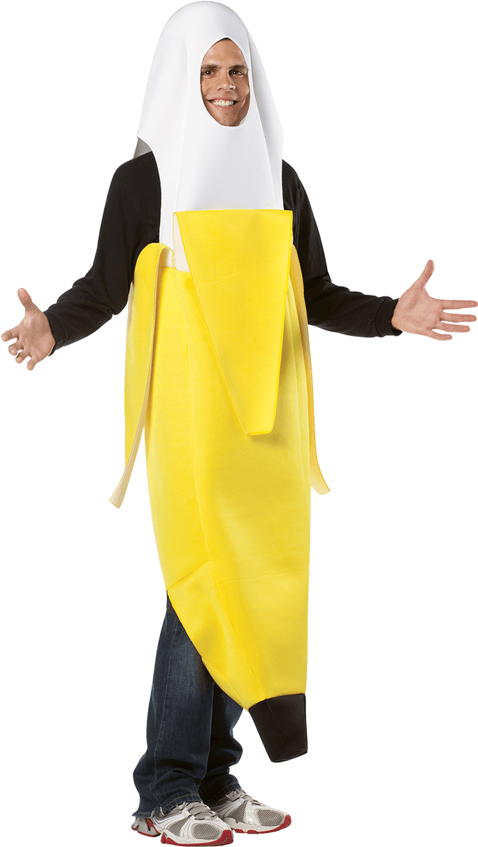 Peeled Banana Costume - Trick Or Treat Smell My Feet All (800x1268), Png Download