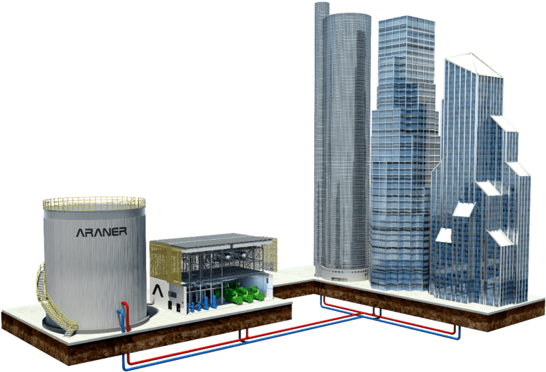 District Cooling System - Commercial Building (792x594), Png Download