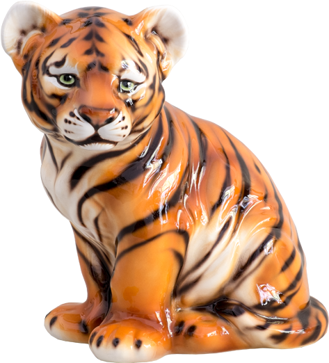 Escultura Ornamental De Bulto Redondo Elaborada En - Siberian Tiger (1140x530), Png Download