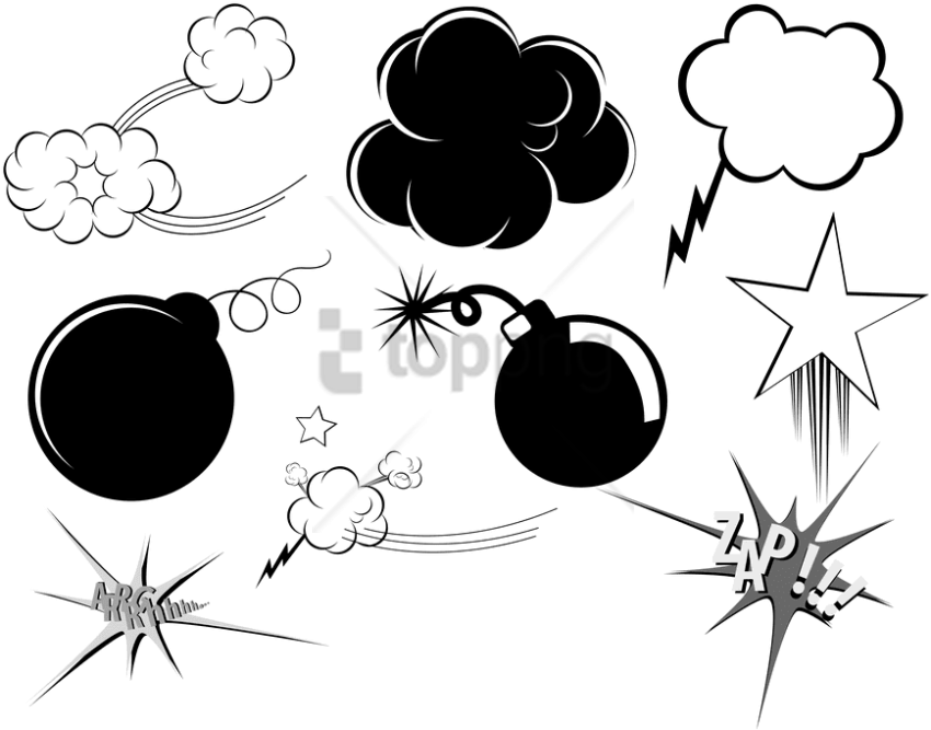 Free Png Bomba De Humo Dibujo Png Images Transparent - Png Bomba De Humo (850x667), Png Download