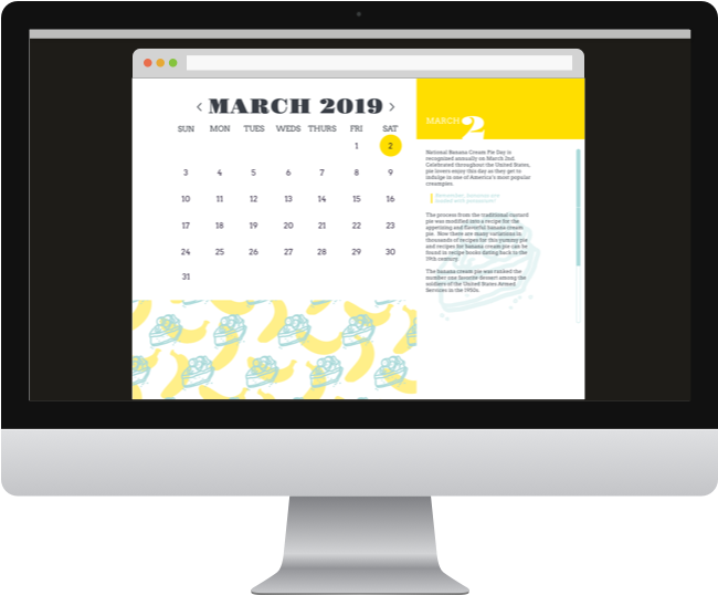 National Day Calendar- Responsive Concept App Web Ux - Computer Monitor (865x649), Png Download