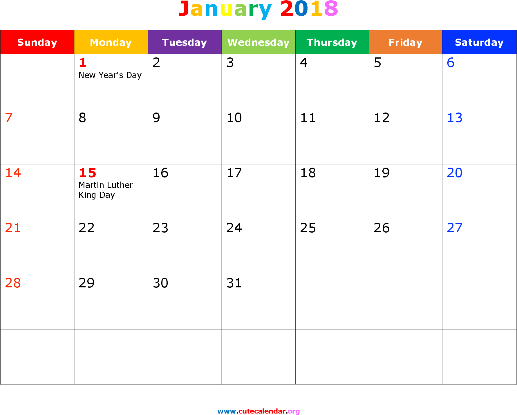 2200 X 1700 5 - January 2018 Calendar Mlk (2200x1700), Png Download