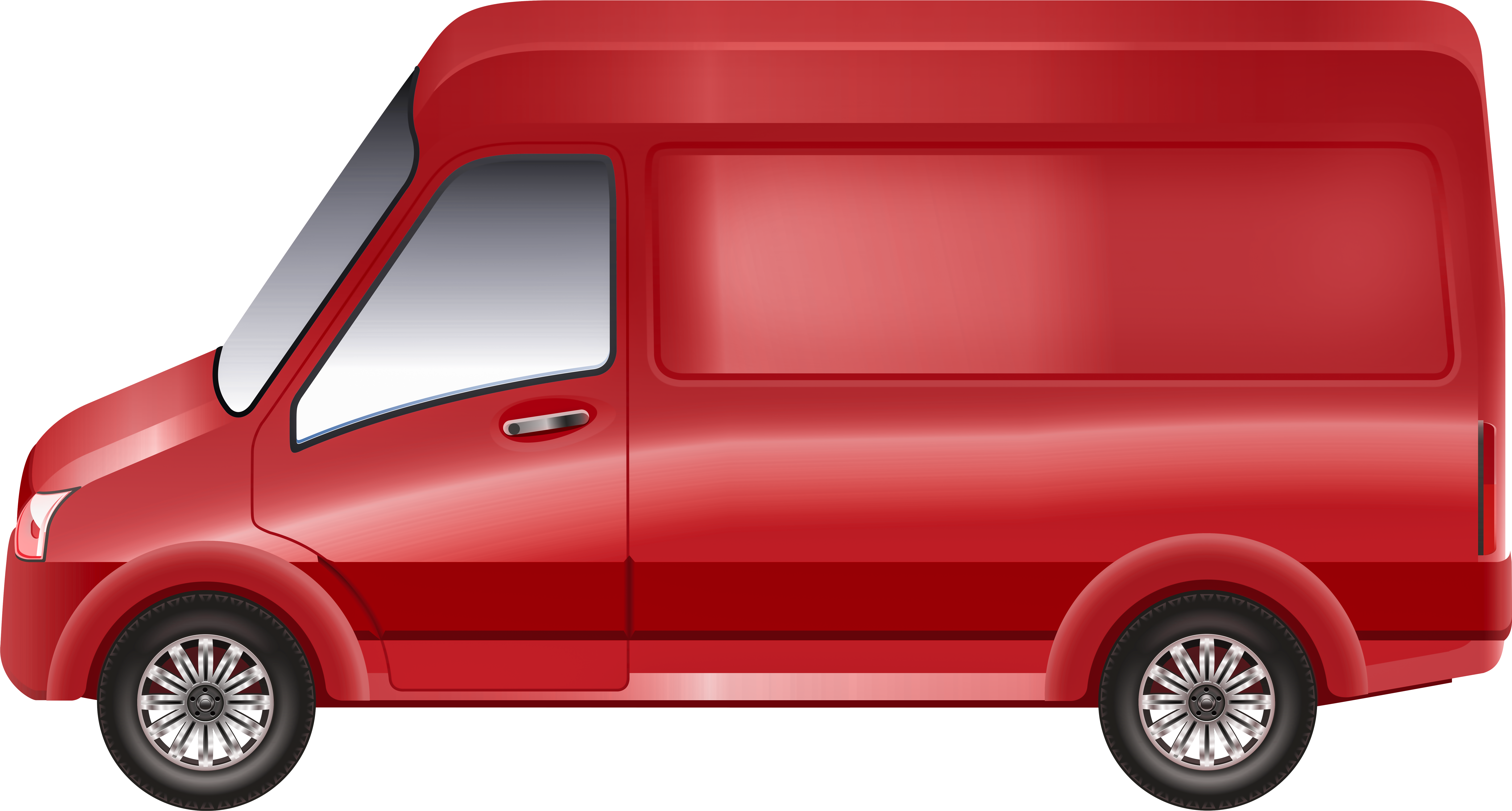 Red Van Png Clip Art - Compact Van (8000x4327), Png Download