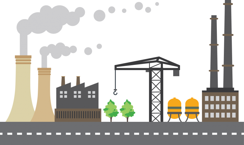 공장 - Transparent Factory Clipart City (800x476), Png Download