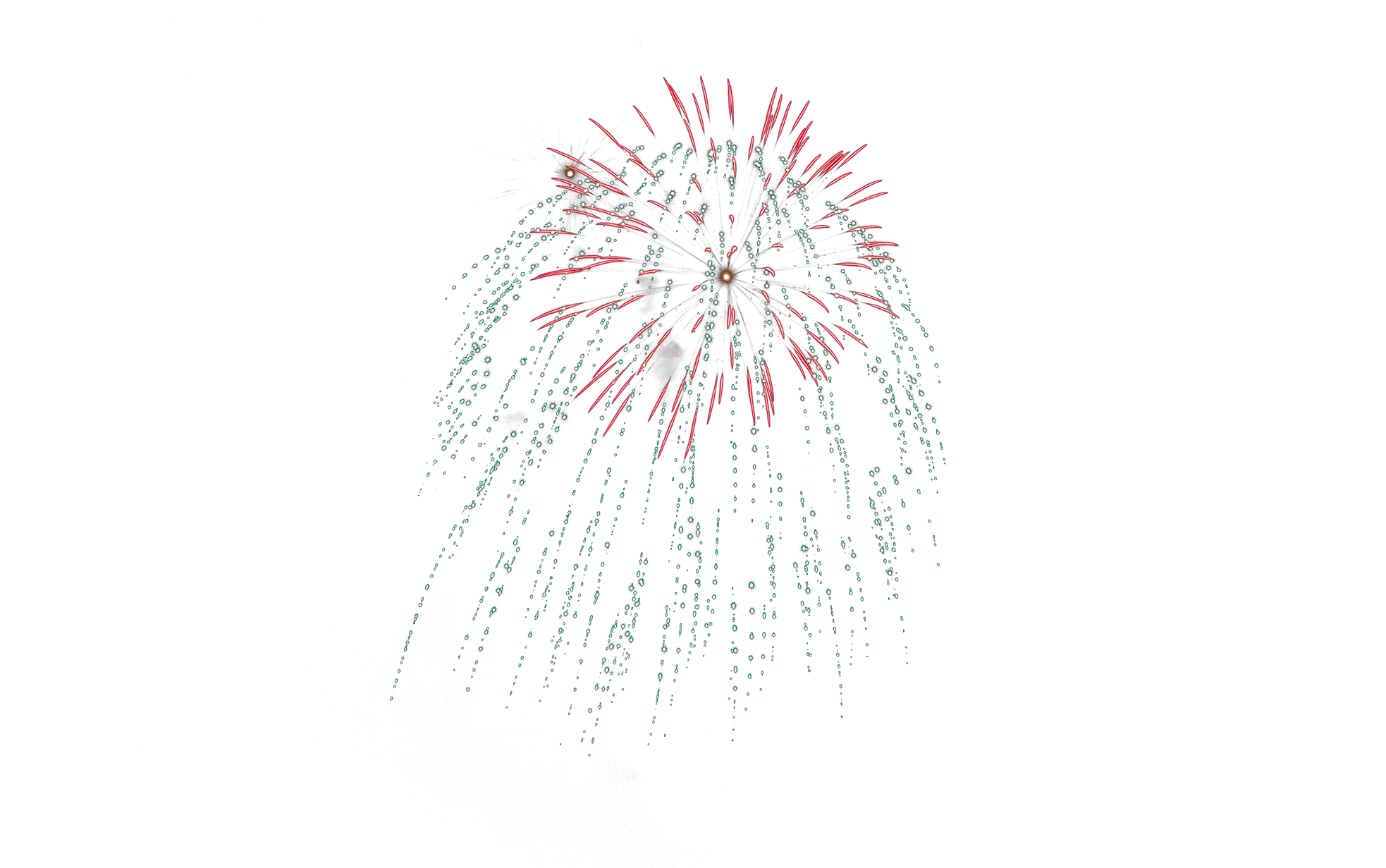 Fireworks (2000x1230), Png Download