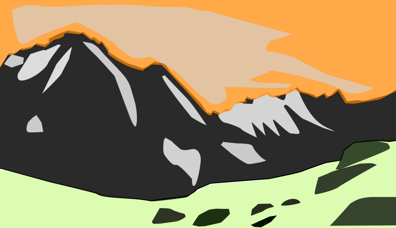 Mountain Logo Download Cartoon - Pegunungan Vektor (1304x750), Png Download