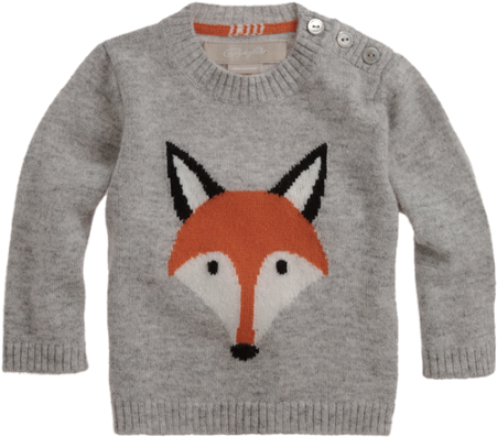 Christopher Fischer Fox Sweater * Could Cut Felt Pieces - Toddler Fox Sweater (450x750), Png Download