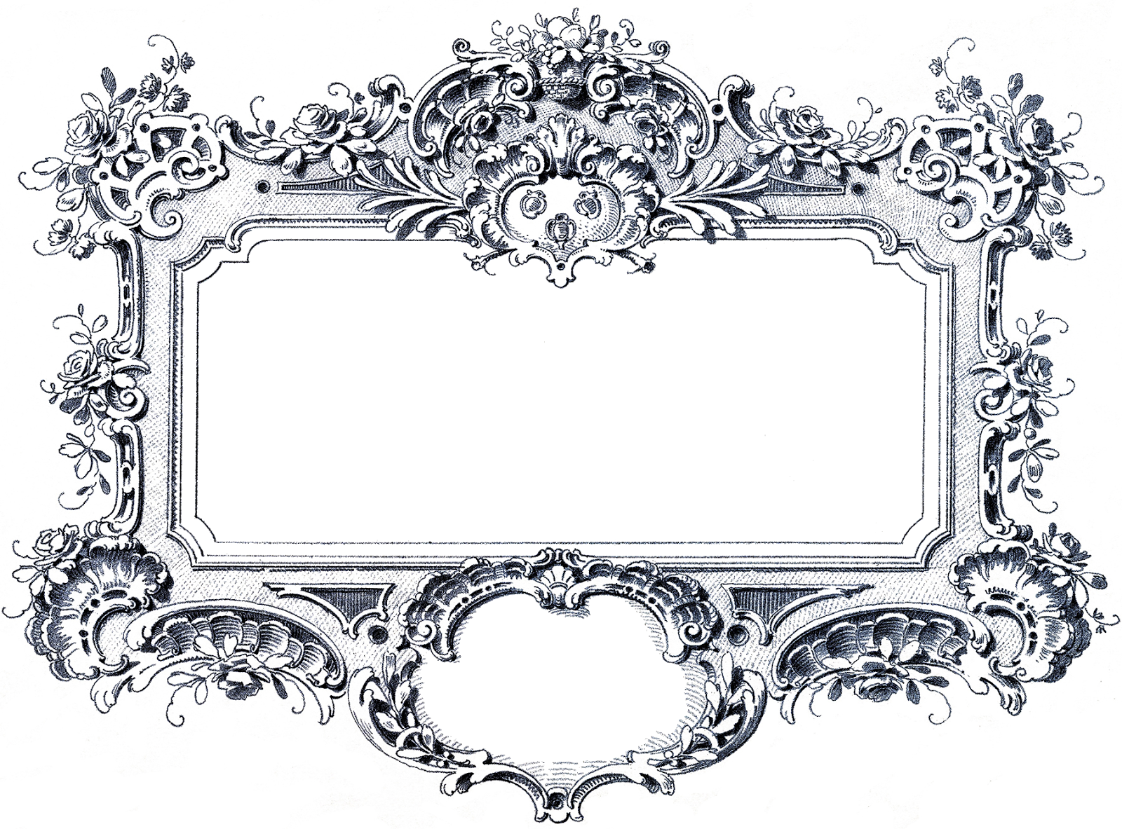 Flower Frame With Gold Lace An Png 609 215 870 Rėmeliai - Gold Fancy Text Box (1600x1183), Png Download