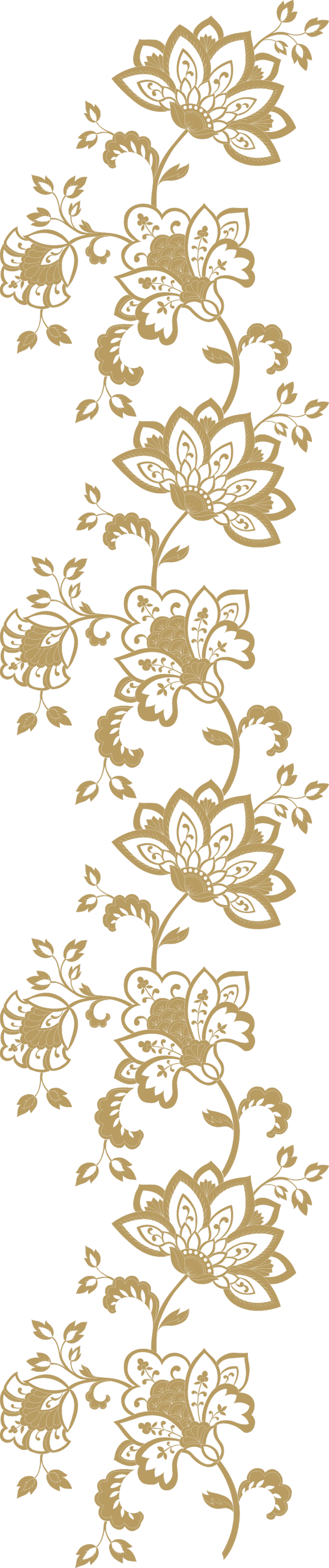 #golden #gold #borders #border #frames #frame #floral - Wallpaper (1024x4877), Png Download