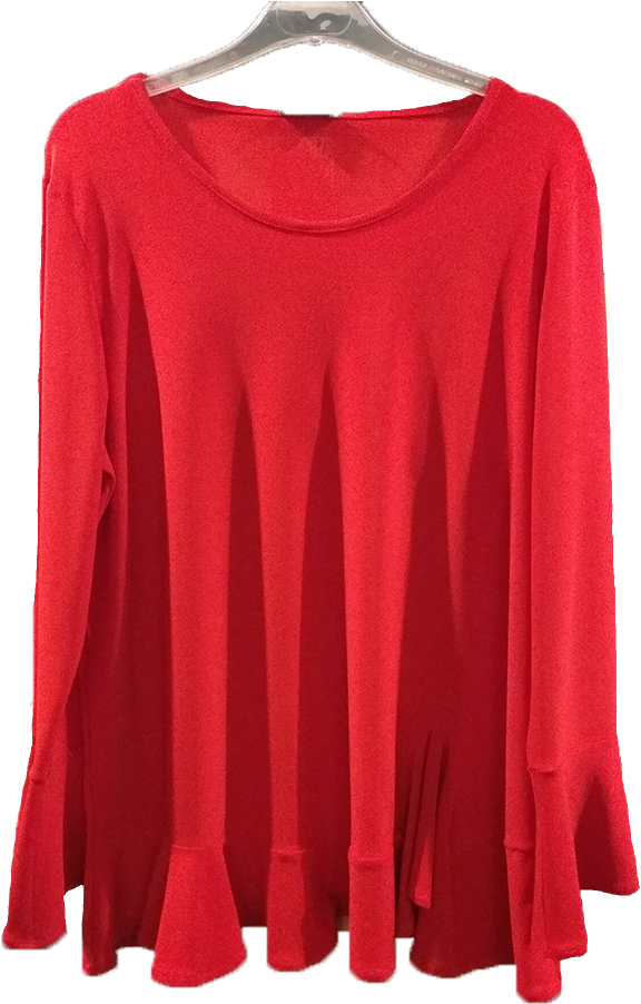 Blouse With Ruffles And Sleeves - Velvet (960x960), Png Download