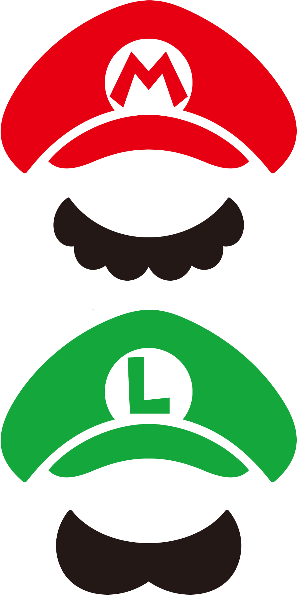 Superstar Features Kart Saga Luigi - Super Mario Luigi Logo (1024x2038), Png Download