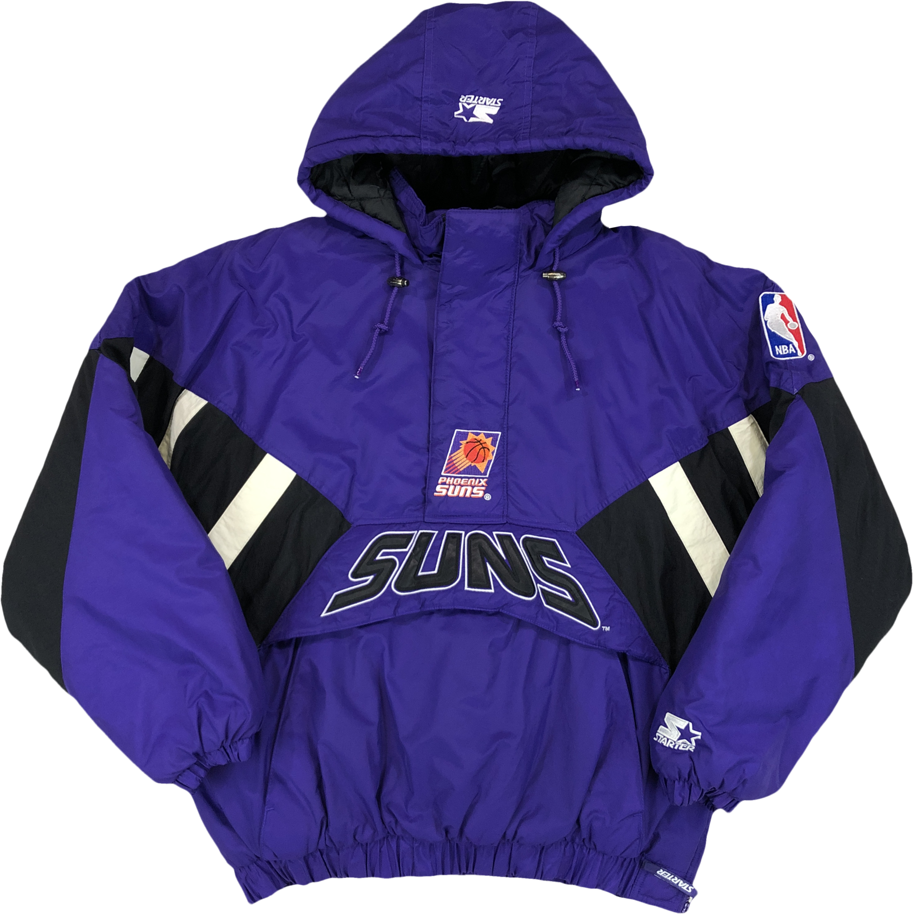 Vintage Starter Phoenix Suns Puffer Jacket - Hoodie (2048x1877), Png Download
