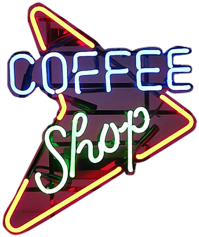 #vintage #vhs #tumblr #coffee #shop - Sticker Vintage Tumblr Png (1024x1024), Png Download