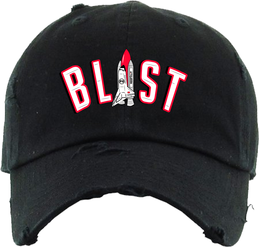 Blast Off Black Distressed Dad Hat - Baseball Cap (1200x1200), Png Download
