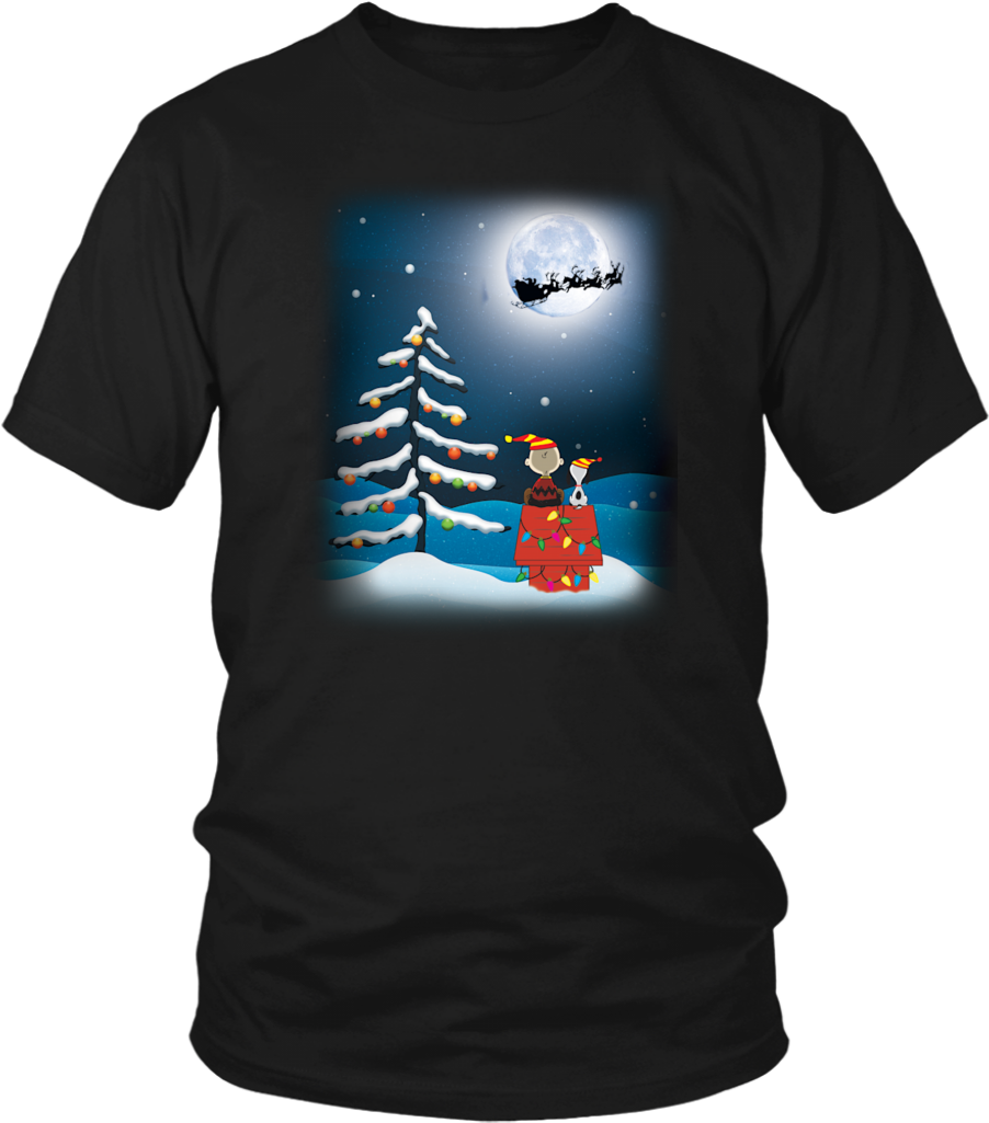 Charlie Brown And Snoopy Christmas Night Light T Shirt - Cant Rain All The Time Shirt (1024x1024), Png Download