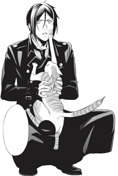 Black Butler Black And White (500x747), Png Download