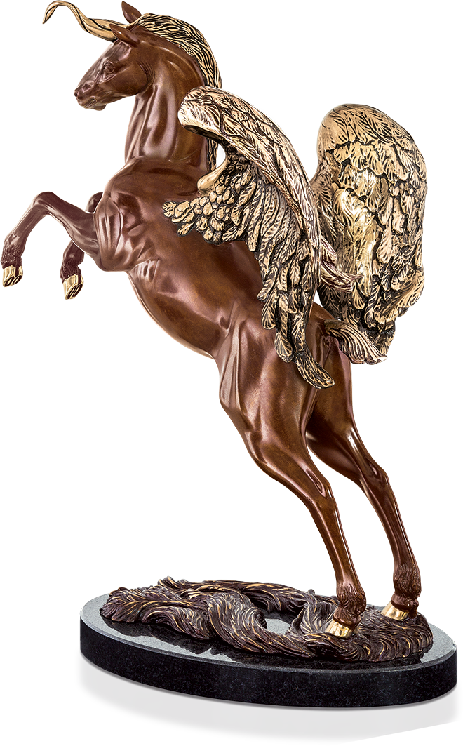 Bronzefigur Mein Einhorn Pegasus Von Ernst Fuchs - Ernst Fuchs Skulpturen (660x1063), Png Download
