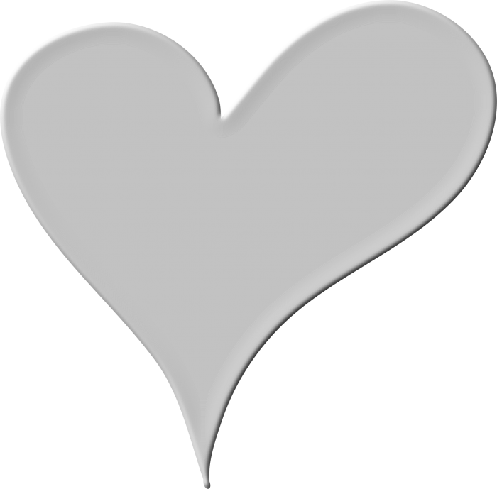 White Heart Png Transparent - Heart (700x689), Png Download