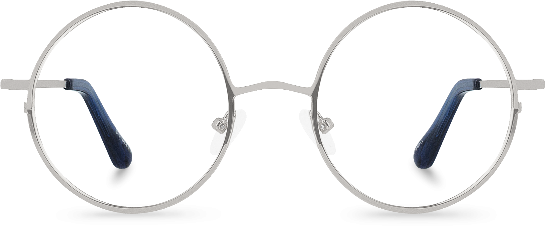 Pedro Silver Round Glasses Polette - Round Glasses Front View (1800x1200), Png Download