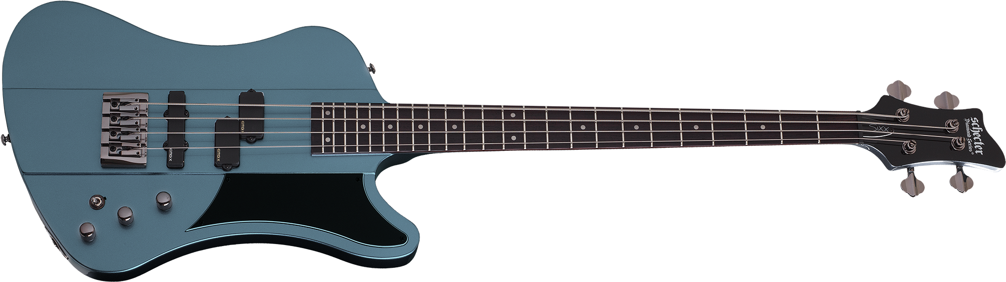 Schecter Sixx Bass - Gibson Firebird Studio Blue (2000x640), Png Download