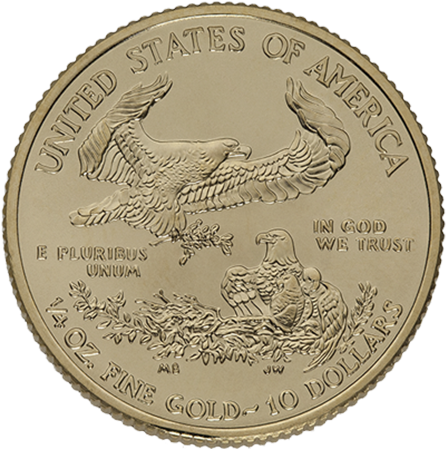 1/4oz American Gold Eagle - 5 Coin 2010 (600x600), Png Download