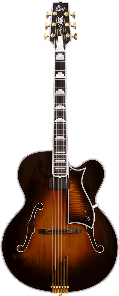 Golden Eagle - Heritage Guitars (500x1000), Png Download