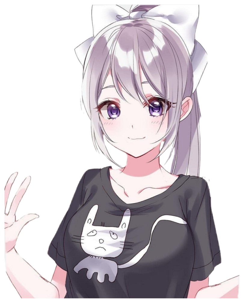 Anime Popular Girl Otaku - Anime Mujer Kawaii (1024x1024), Png Download