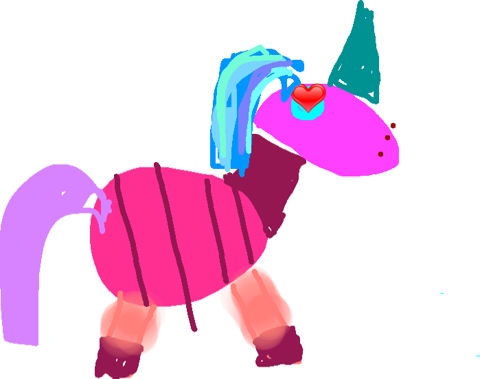 Lady Madam Unicorn - Cartoon (699x552), Png Download