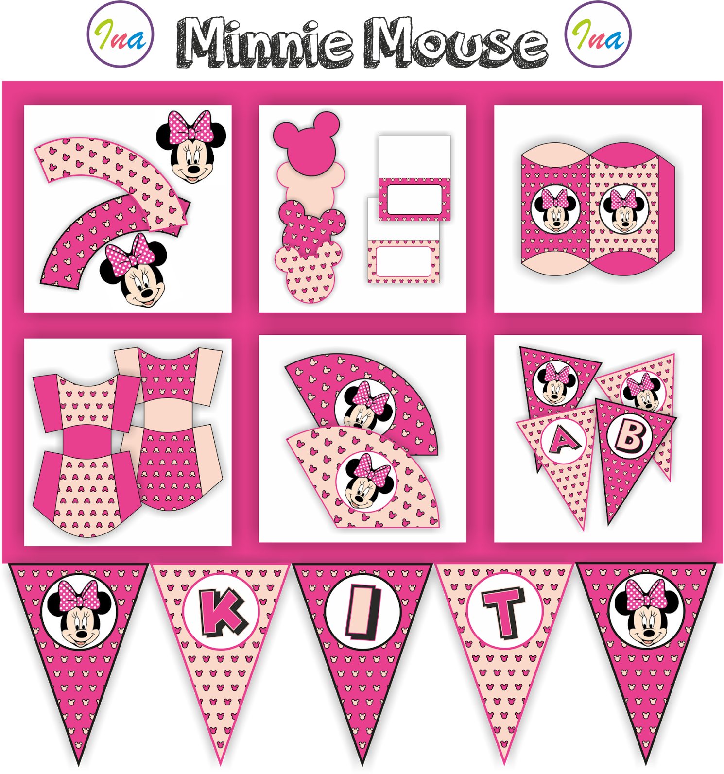 Fiesta Temática Mickey Y Minnie Mouse - Παιδικο Παρτυ Minnie (1503x1600), Png Download