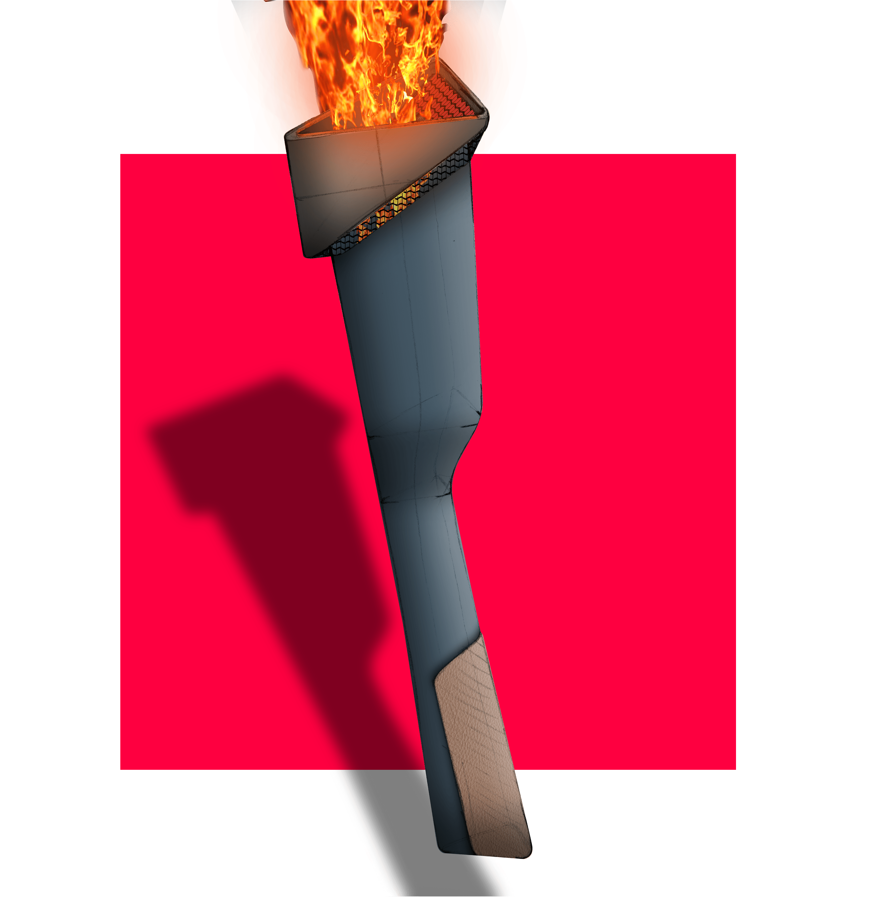 Olympic Torch Project - Gas Flare (3208x3208), Png Download