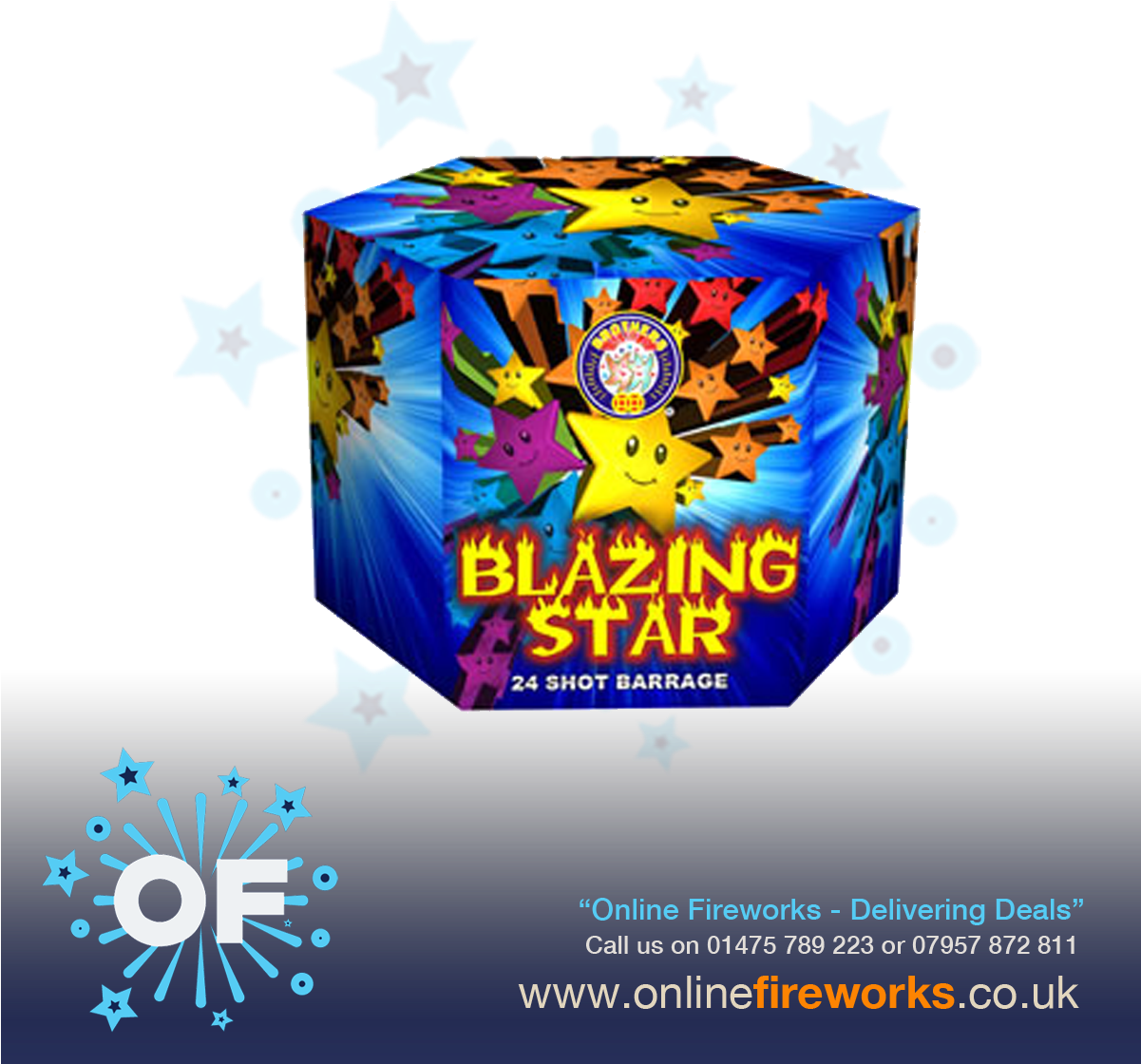 Blazing Star By Brother Pyrotechnics From Online Fireworks - Box Fireworks (1200x1200), Png Download