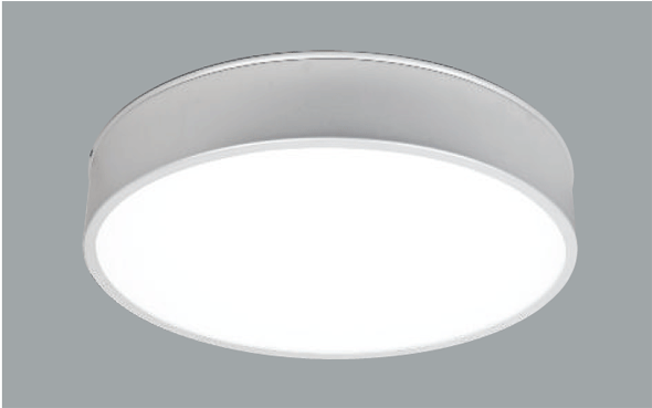 A Grey Round Ceiling Light With A Grey Background - Ceiling (589x589), Png Download