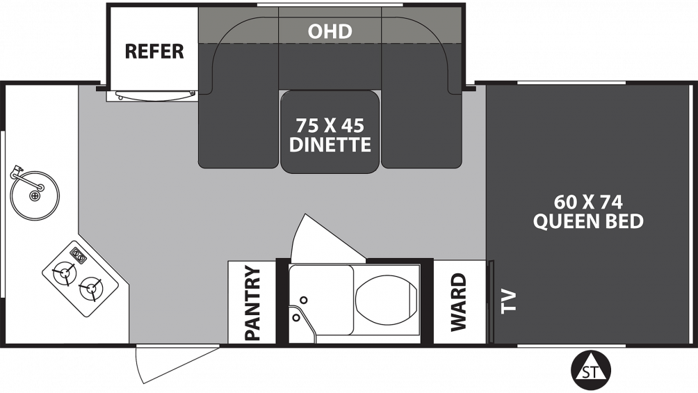 0 Ace 3750flinfinity Floor Plan - R Pod 179 2019 (1004x565), Png Download